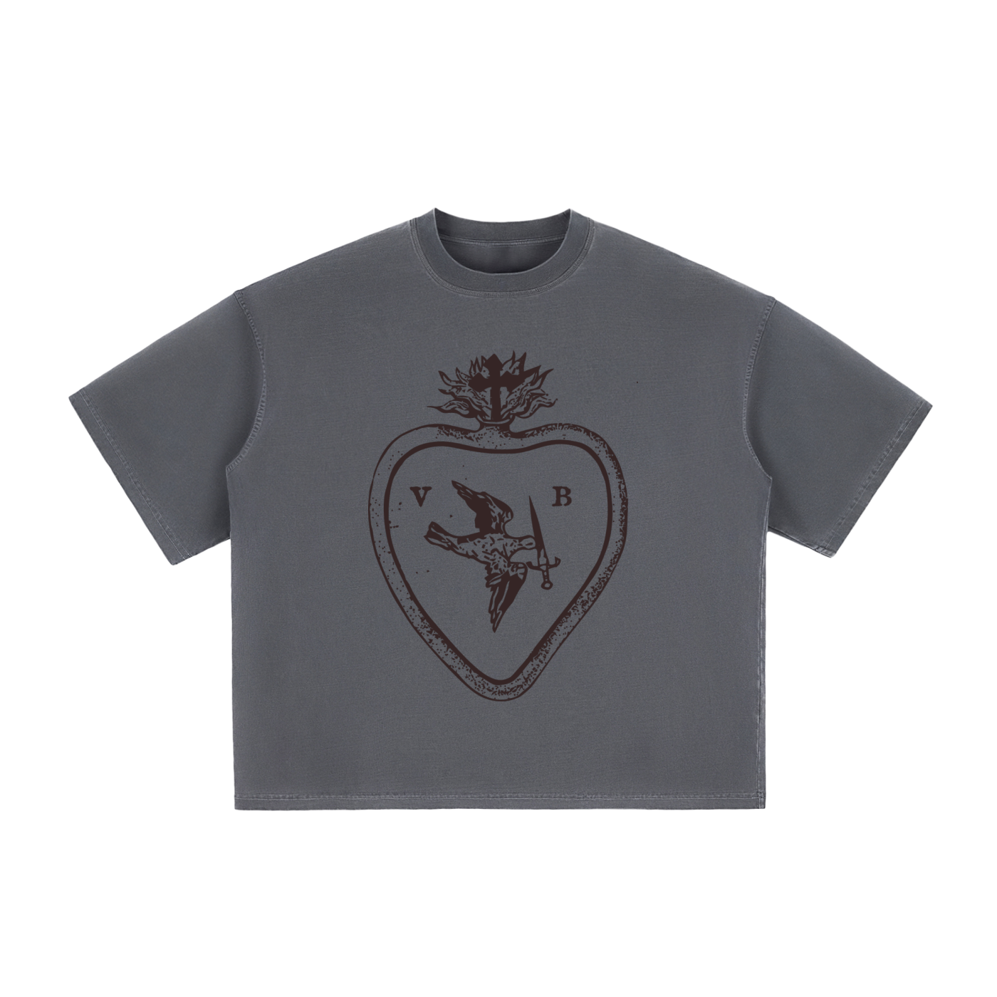VB SACRED HEART Vintage Washed Boxy T-Shirt