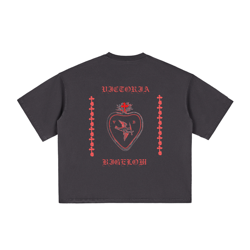 QUEEN OF SAD Boxy Vintage Washed T-Shirt