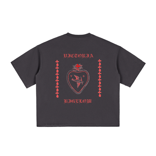 QUEEN OF SAD Boxy Vintage Washed T-Shirt