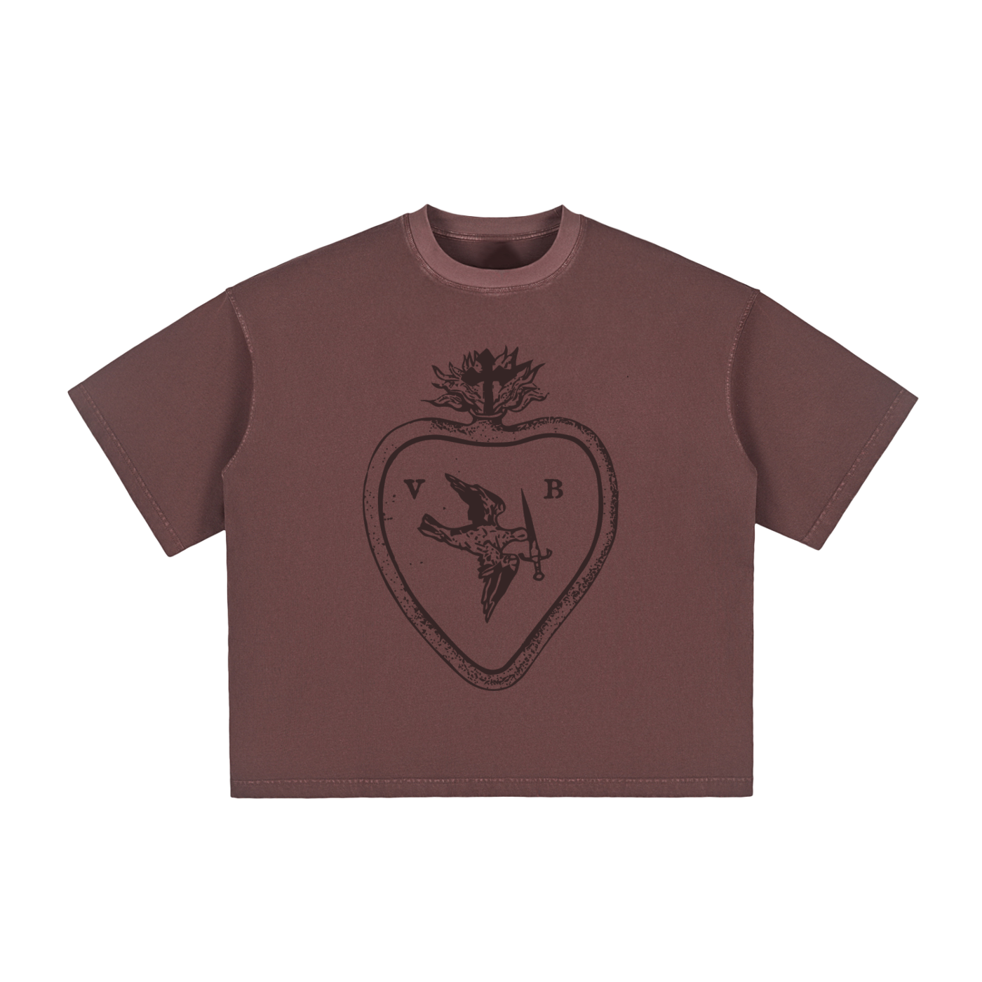 VB SACRED HEART Vintage Washed Boxy T-Shirt