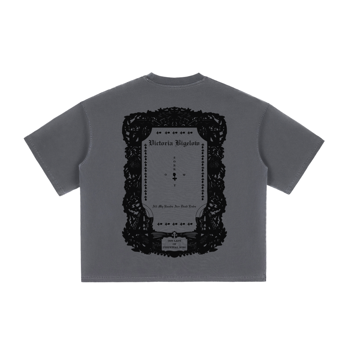 SORROW/SORRY SACRED HEART Boxy Vintage Washed T-Shirt
