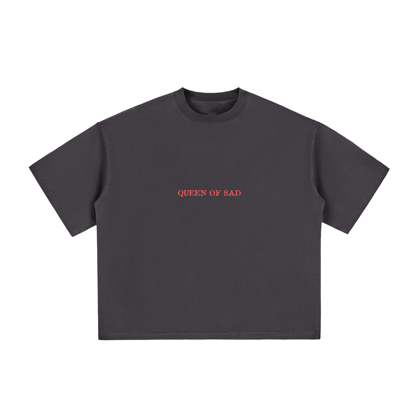 QUEEN OF SAD Boxy Vintage Washed T-Shirt