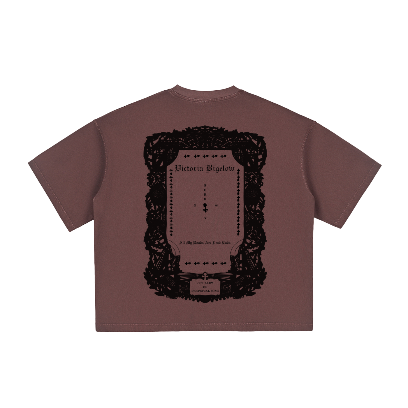 SORROW/SORRY SACRED HEART Boxy Vintage Washed T-Shirt